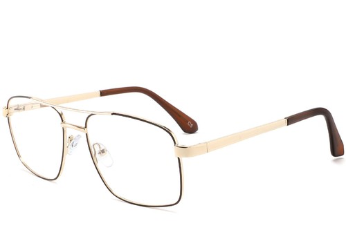 Aviator Brown Metal Glasses #BS2425-0251