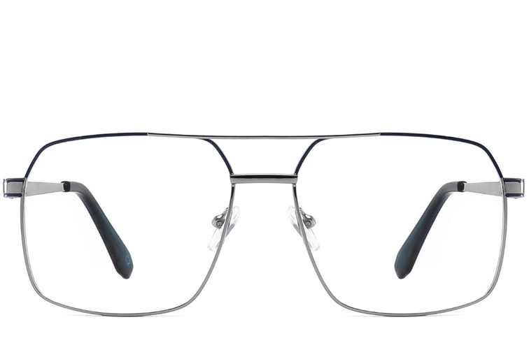 Aviator Blue Metal Glasses #BS2425-0253
