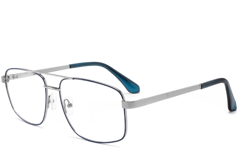 Aviator Grey Metal Glasses #BS2425-0258