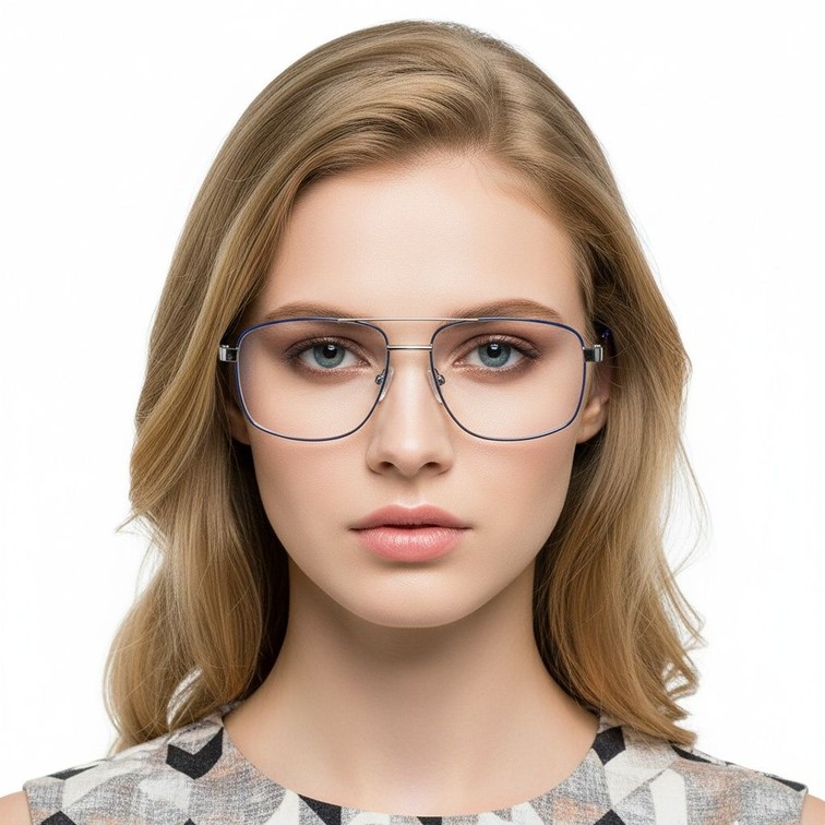 Gafas de metal gris aviador #BS2425-0258