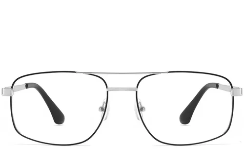 Lunettes aviateur en métal argenté #BS2425-0260