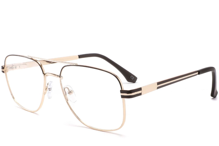 Aviator Brown Metal Glasses #BS2425-0263
