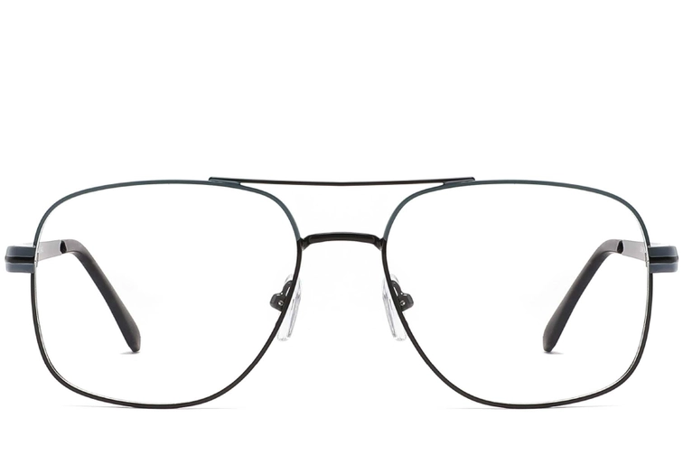 Aviator Black Metal Glasses #BS2425-0266