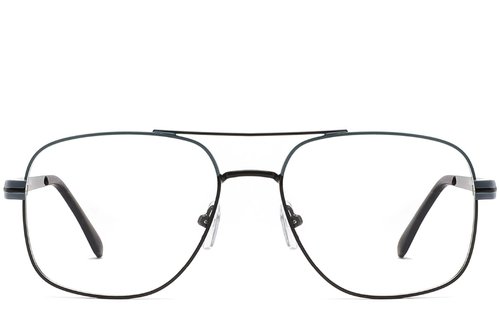 Lunettes aviateur noires en métal #BS2425-0266