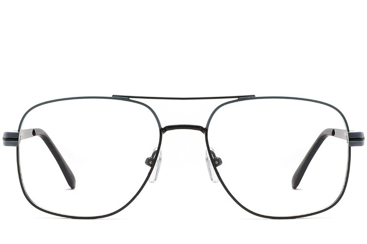 Aviator Black Metal Glasses #BS2425-0266