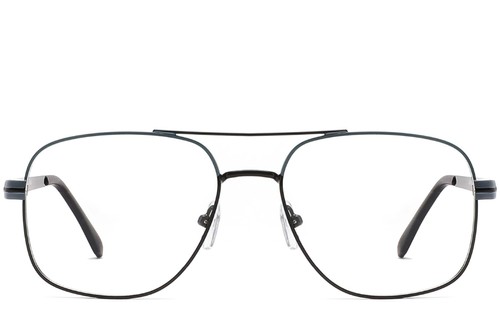 Aviator Black Metal Glasses #BS2425-0266