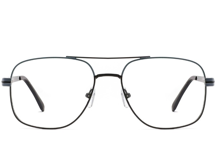 Aviator Black Metal Glasses #BS2425-0266