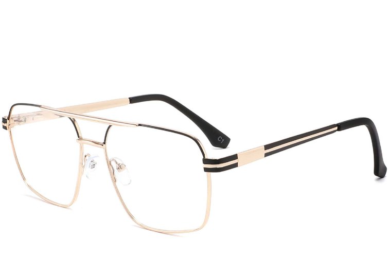 Pilotenbrille aus goldenem Metall #BS2425-0267