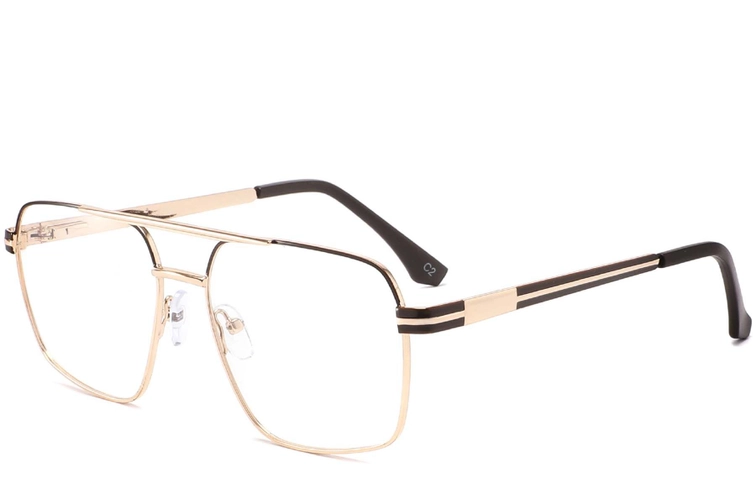 Gafas de metal marrón aviador #BS2425-0268