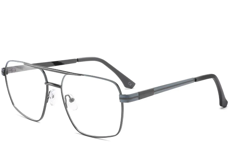 Aviator Grey Metal Glasses #BS2425-0270
