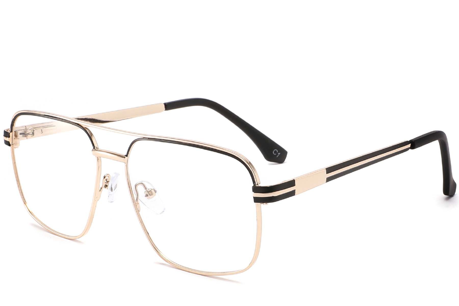 Aviator Golden Metal Glasses #BS2425-0272