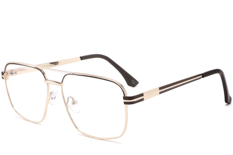 Aviator Brown Metal Glasses #BS2425-0273