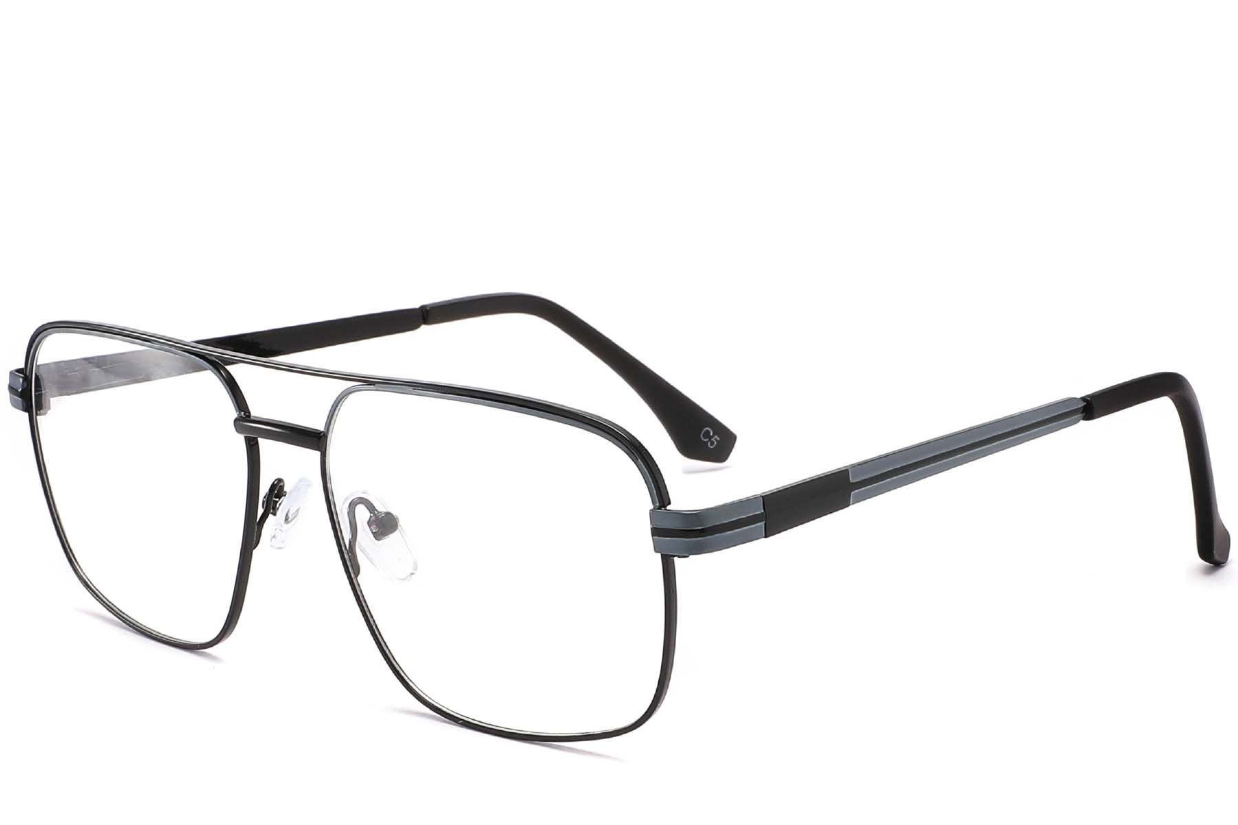 Aviator Black Metal Glasses #BS2425-0276