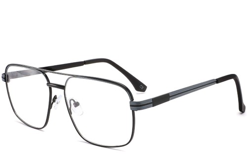 Lunettes aviateur noires en métal #BS2425-0276