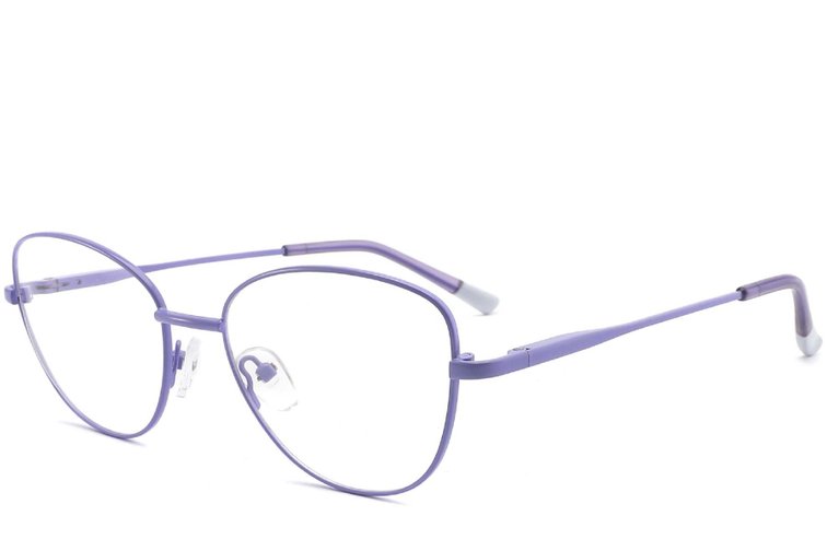Gafas de metal morado con forma de mariposa #BS2425-0278