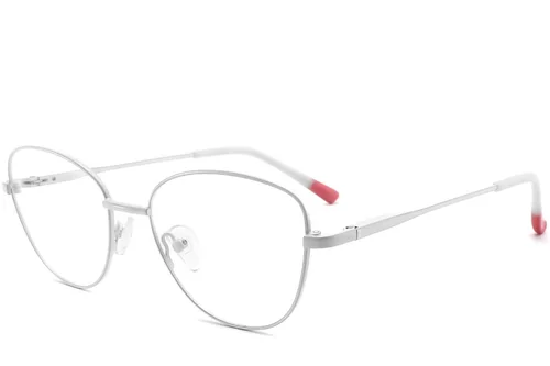 Lunettes papillon en métal blanc #BS2425-0279