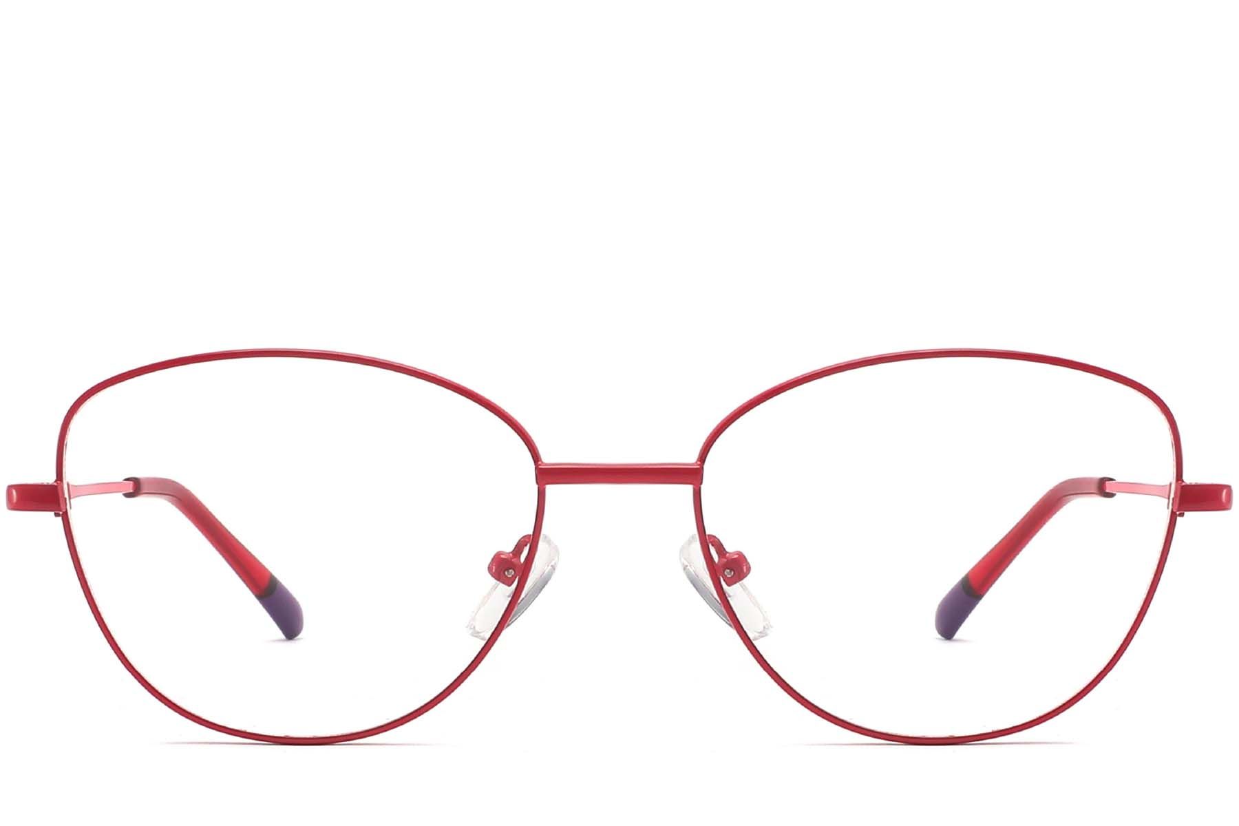 Butterfly Red Metal Glasses #BS2425-0280