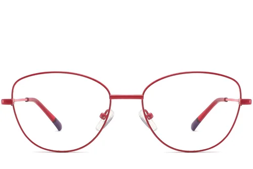 Lunettes papillon en métal rouge #BS2425-0280