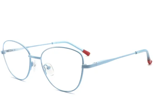 Lunettes papillon en métal bleu #BS2425-0282