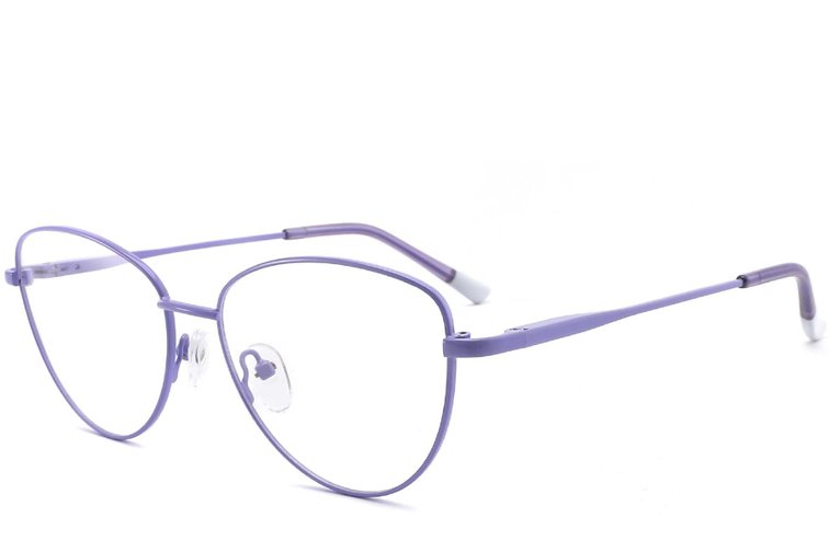 Gafas de metal morado con forma de mariposa #BS2425-0284