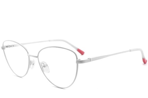 Lunettes papillon en métal blanc #BS2425-0285