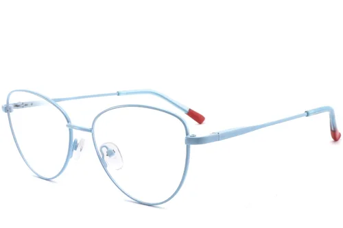 Lunettes papillon en métal bleu #BS2425-0288
