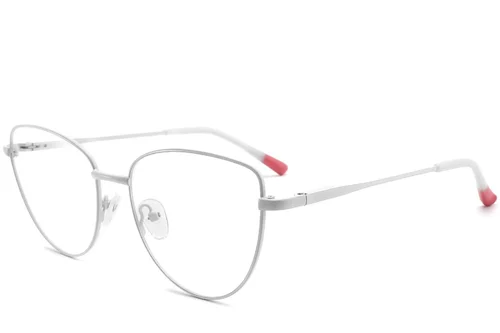 Lunettes papillon en métal blanc #BS2425-0291