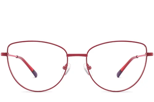Lunettes papillon en métal rouge #BS2425-0292