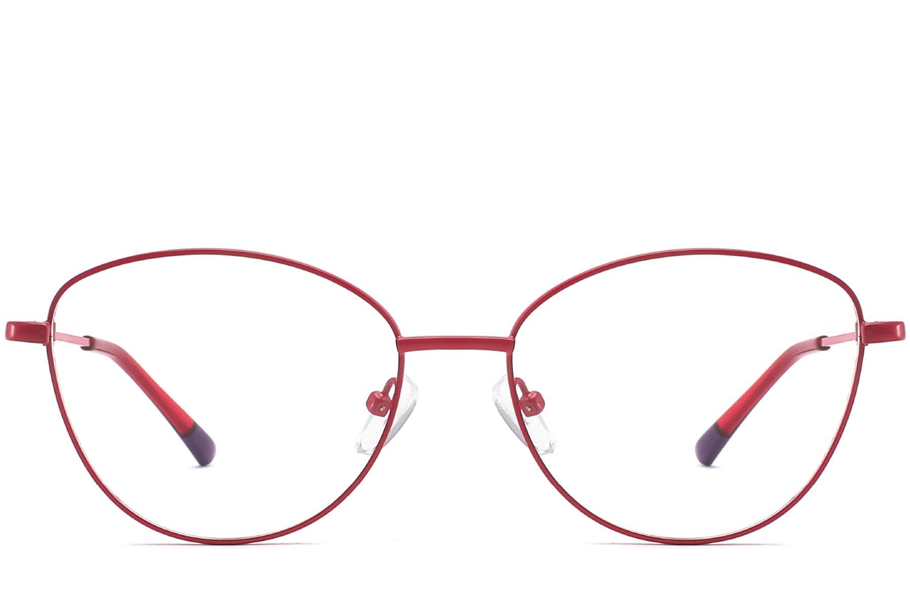 Butterfly Red Metal Glasses #BS2425-0297