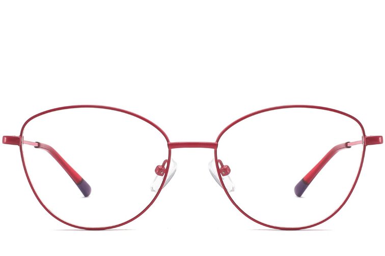Gafas de metal rojo mariposa #BS2425-0297