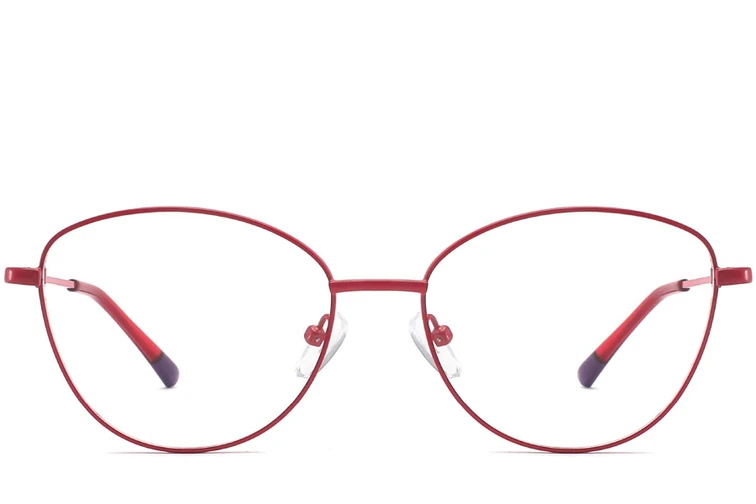 Gafas de metal rojo mariposa #BS2425-0297