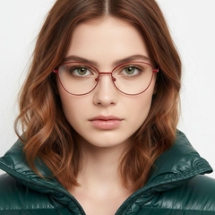 Butterfly Red Metal Glasses #BS2425-0297