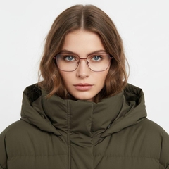 Vasos rectangulares de metal rojo #BS2425-0300