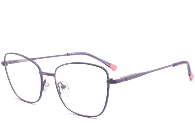 Vlinderpaarse metalen bril #BS2425-0305