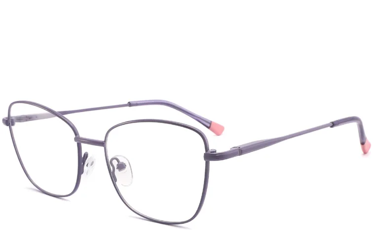 Gafas de metal morado con forma de mariposa #BS2425-0305