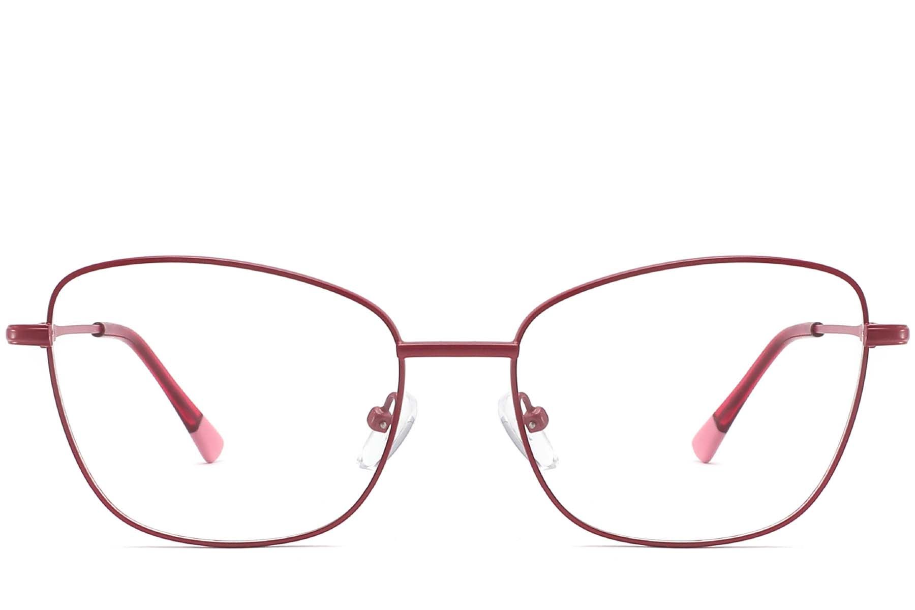 Butterfly Red Metal Glasses #BS2425-0306