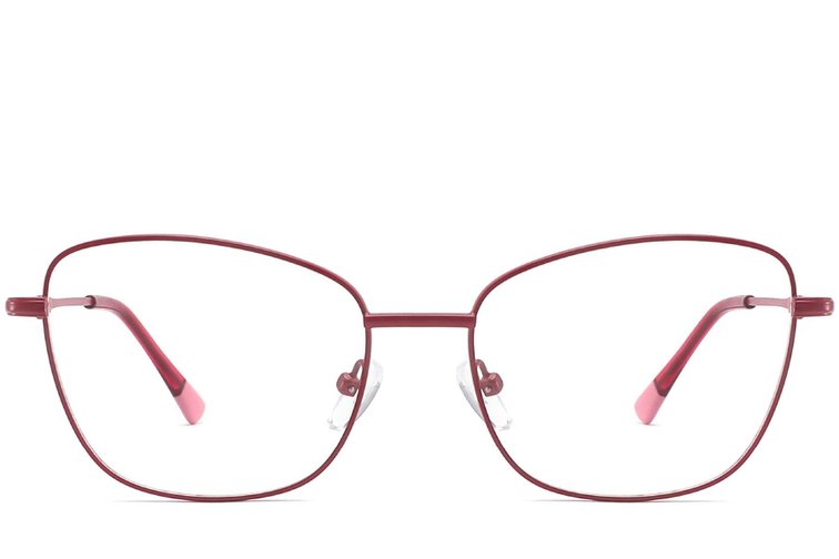 Gafas de metal rojo mariposa #BS2425-0306