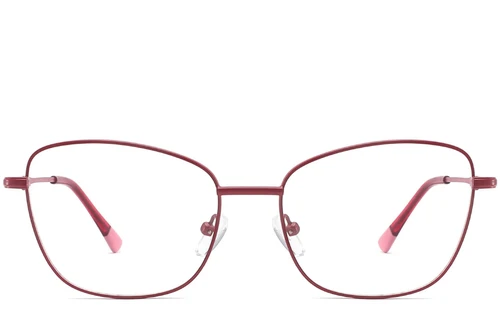 Butterfly Red Metal Glasses #BS2425-0306