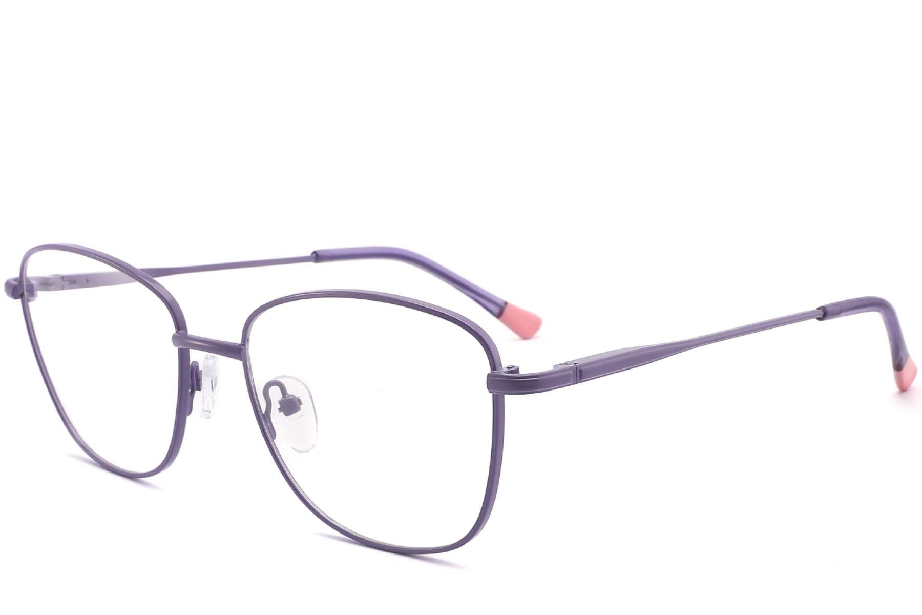 Rectangular Purple Metal Glasses #BS2425-0311