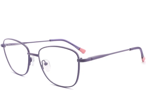 Lunettes rectangulaires en métal violet #BS2425-0311