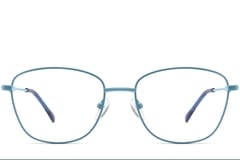 Rectangular Blue Metal Glasses #BS2425-0315