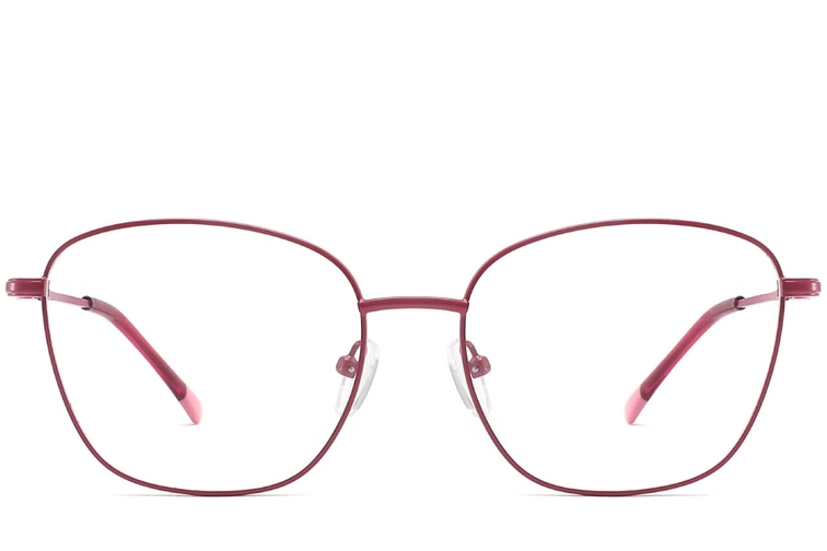 Schmetterlings-rote Metallbrille #BS2425-0318