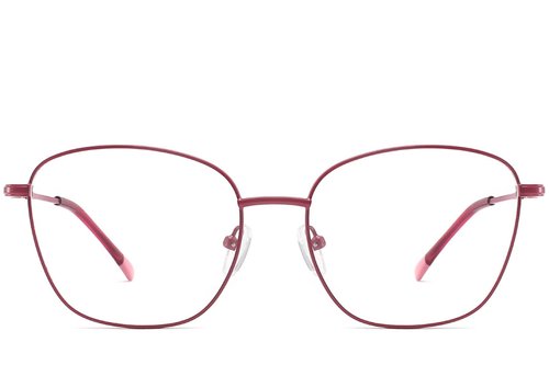 Lunettes papillon en métal rouge #BS2425-0318