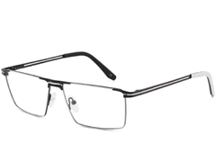 Rectangular Black Metal Glasses #BS2425-0322