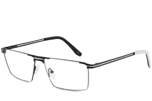 Lunettes rectangulaires en métal noir #BS2425-0322