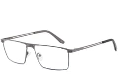 Rectangular Grey Metal Glasses #BS2425-0325