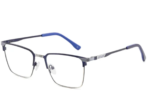 Lunettes rectangulaires en métal noir #BS2425-0328