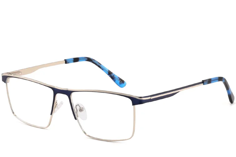 Rectangular Brown Metal Glasses #BS2425-0331