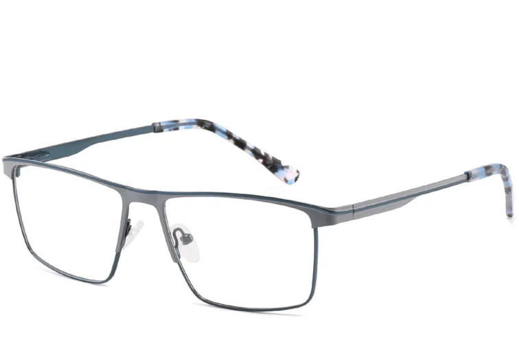 Rectangular Grey Metal Glasses #BS2425-0332