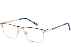 Rectangular Silver Metal Glasses #BS2425-0334